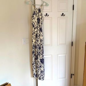 Ya cream and blue jumpsuit